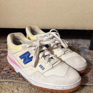 New Balance 550 Sneakers - Cream, Blue, Yellow, Pink